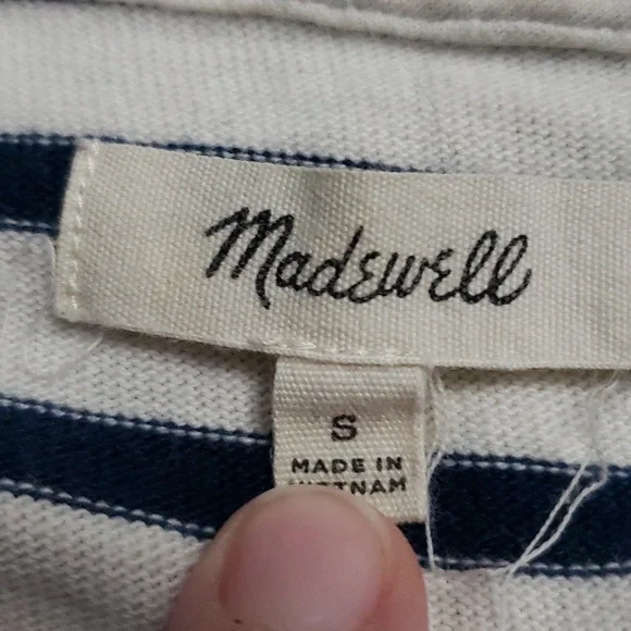 Madewell Striped Knit 3/4 Sleeve Dress Size S - Picture 8 of 11